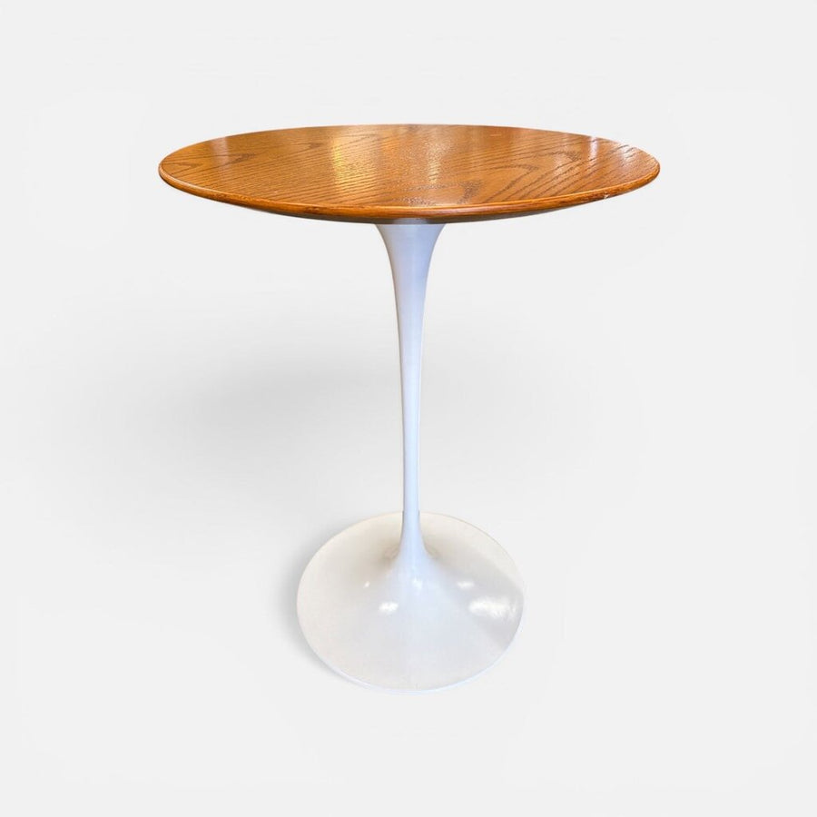 Vintage Knoll Eero Saarinen Tulip Side Table with Oak Top