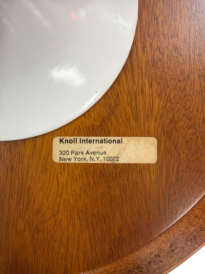 Vintage Knoll Eero Saarinen Tulip Side Table with Oak Top