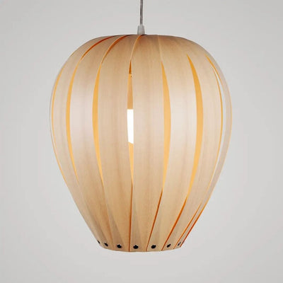 Balloon Lamp, Contemporary Geometric Wooden Pendant Light For Modern Space