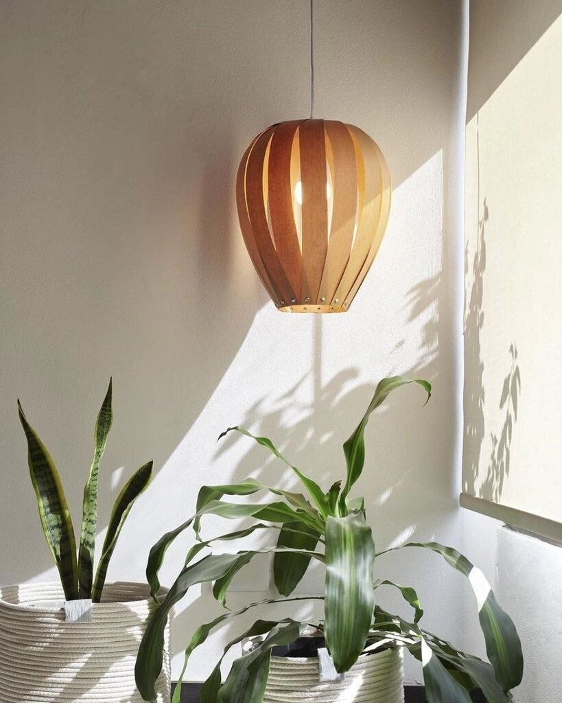 Balloon Lamp, Contemporary Geometric Wooden Pendant Light For Modern Space