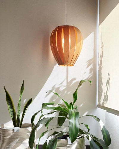 Balloon Lamp, Contemporary Geometric Wooden Pendant Light For Modern Space