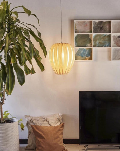 Balloon Lamp, Contemporary Geometric Wooden Pendant Light For Modern Space