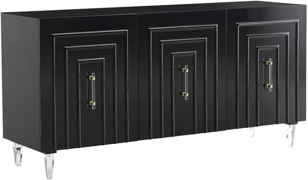 Modern Black Lacquer Buffet
