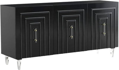 Modern Black Lacquer Buffet