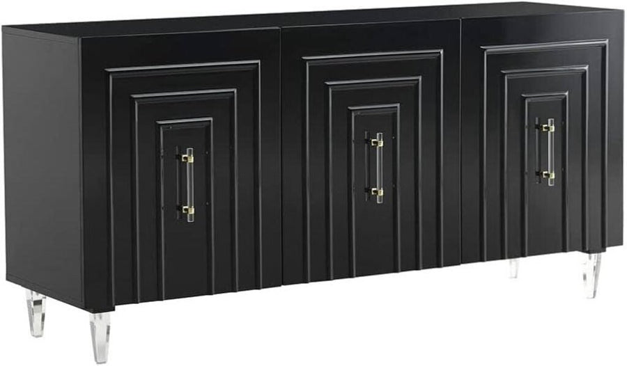 Modern Black Lacquer Buffet