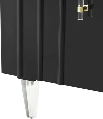 Modern Black Lacquer Buffet