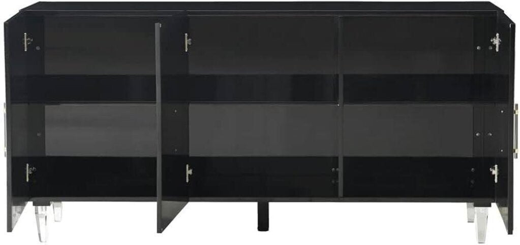 Modern Black Lacquer Buffet