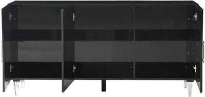 Modern Black Lacquer Buffet