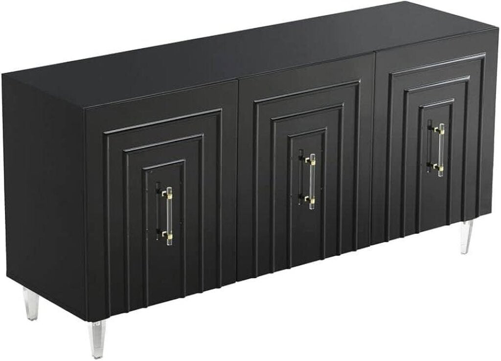 Modern Black Lacquer Buffet