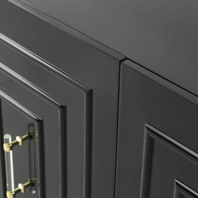 Modern Black Lacquer Buffet