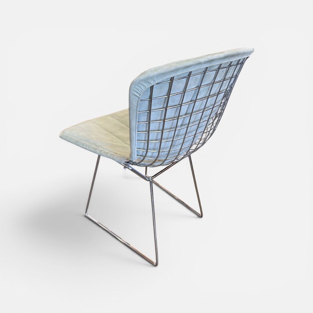 Bertoia Mid Century Chrome Side Chair with Original Seat and Back Cover