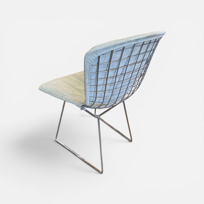 Bertoia Mid Century Chrome Side Chair with Original Seat and Back Cover