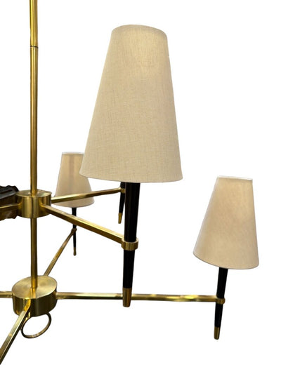 Jonathan Adler Brass and Ebony Chandelier