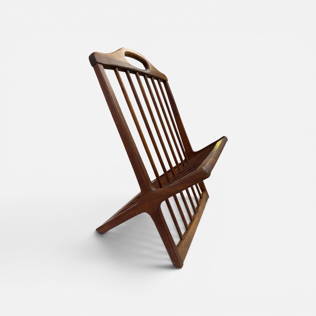 Arthur Umanoff Magazine Rack Mid Century in Walnut