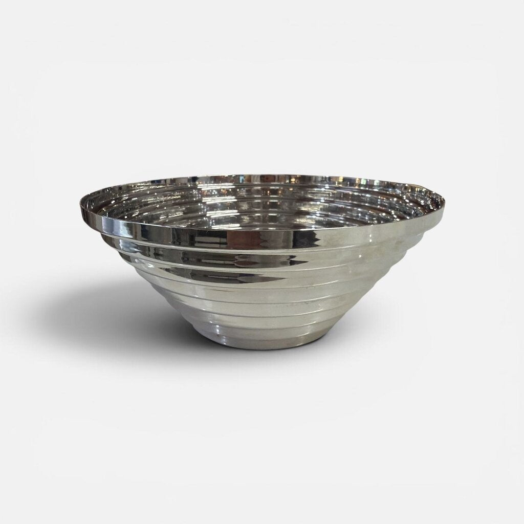 Chrome Mid Century Alessi Deco Bowl