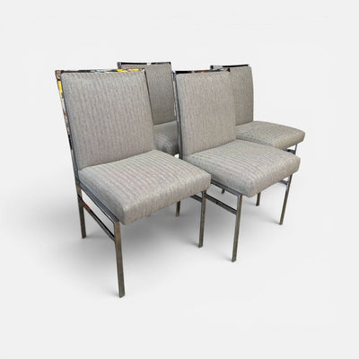 Mid Century Modern Chrome Dining Chairs (Set of 4)
