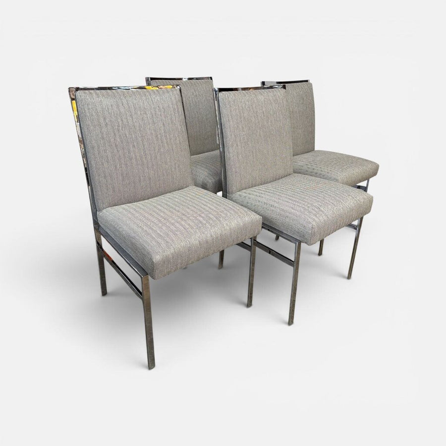 Mid Century Modern Chrome Dining Chairs (Set of 4)
