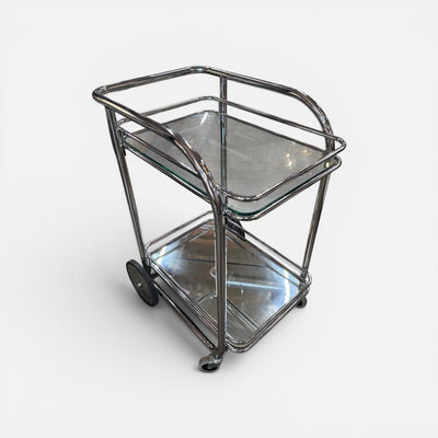 1930's Art Deco Streamline Modernist Bar Cart