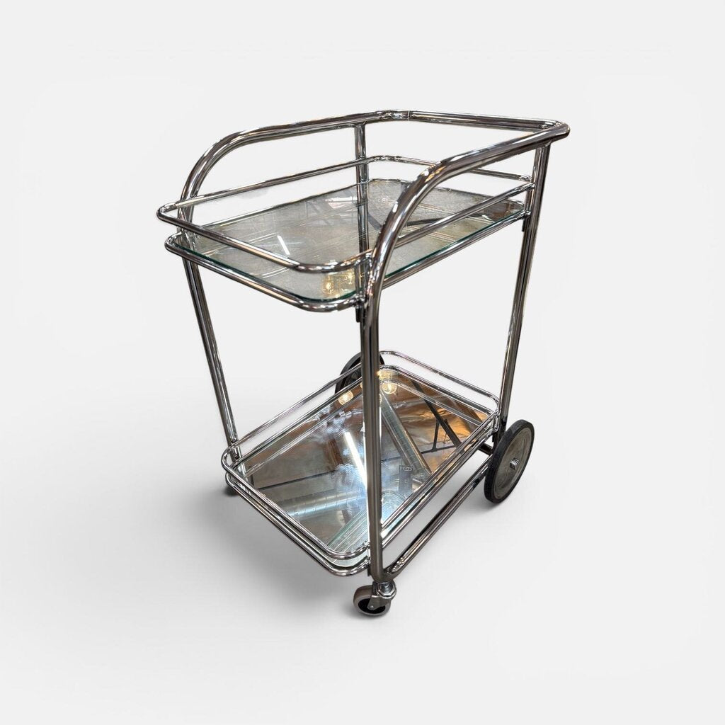 1930's Art Deco Streamline Modernist Bar Cart