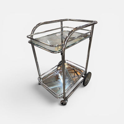 1930's Art Deco Streamline Modernist Bar Cart