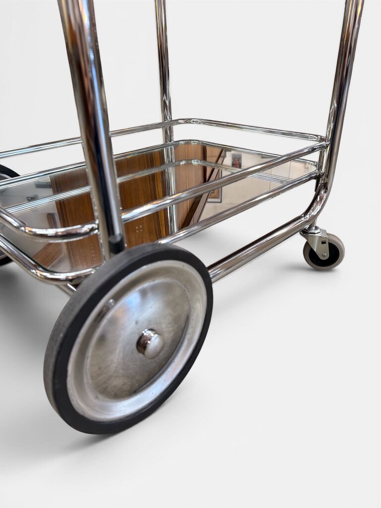 1930's Art Deco Streamline Modernist Bar Cart