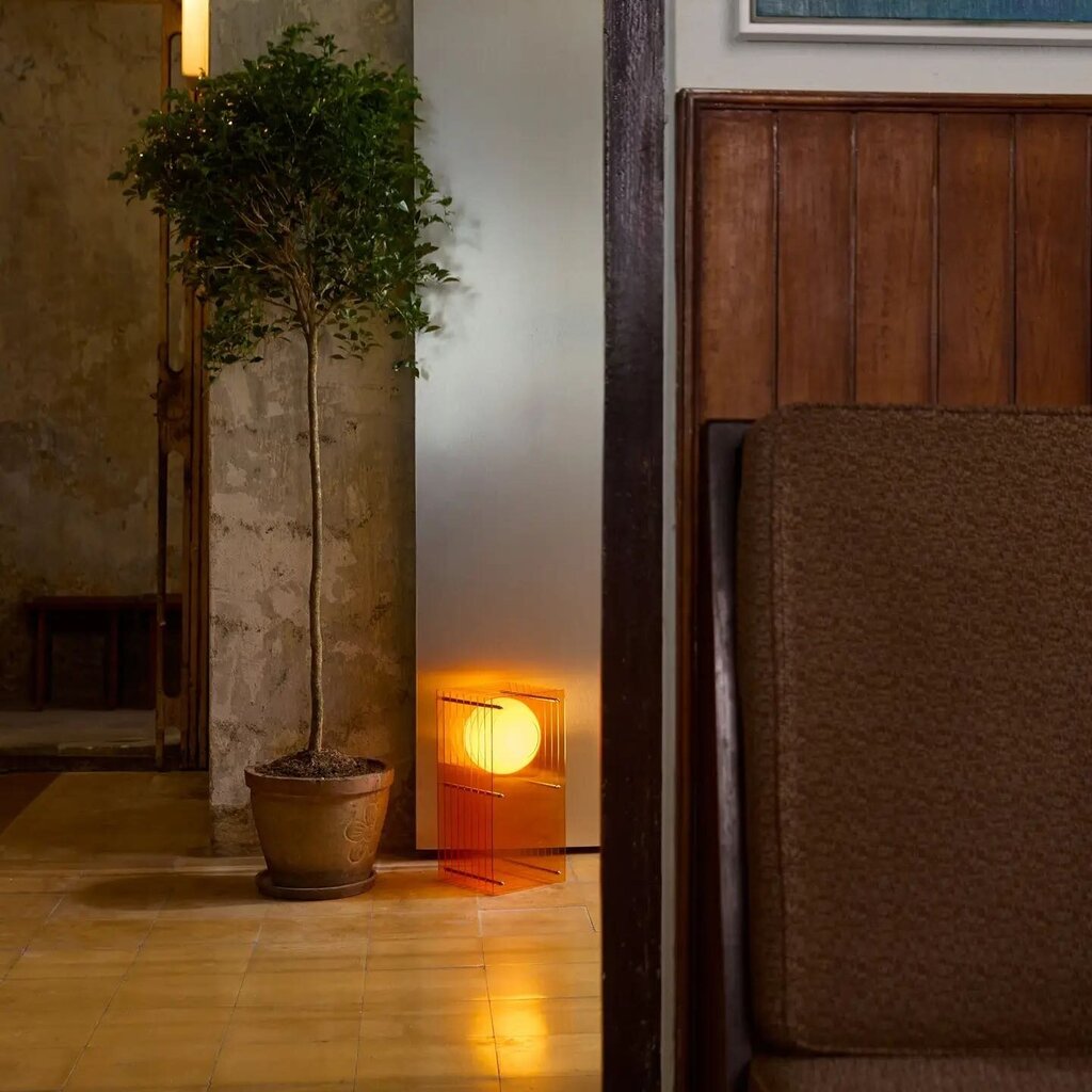 Lớp Small Rectangle Orange Acrylic Lamp