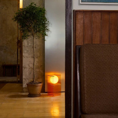Lớp Small Rectangle Orange Acrylic Lamp