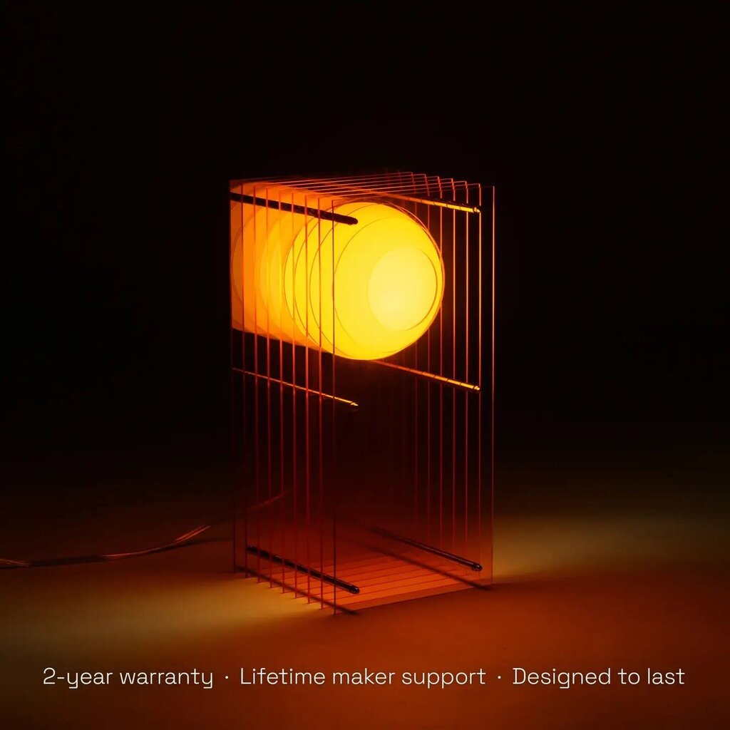 Lớp Small Rectangle Orange Acrylic Lamp