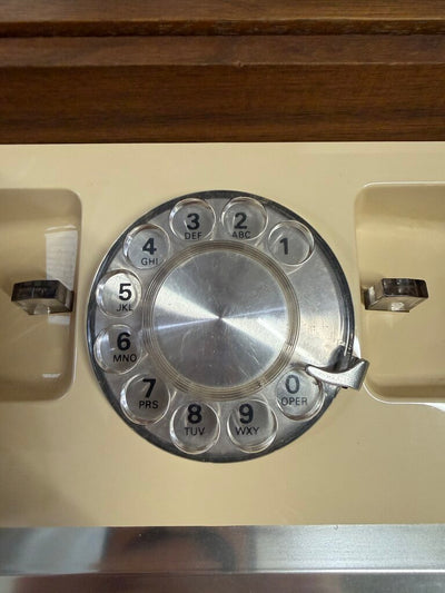Mid Century Rotary Cased Phone in Walnut