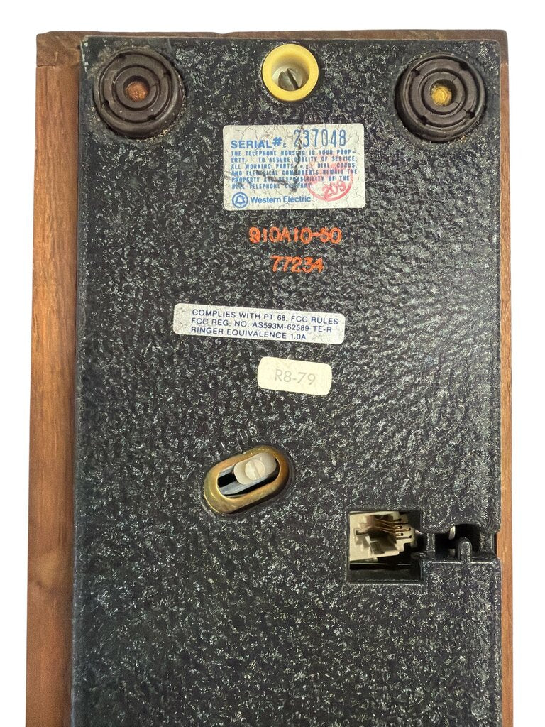 Mid Century Rotary Cased Phone in Walnut