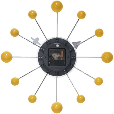 Orb Spoke Saffron Indoor Wall Clock 15 Inch