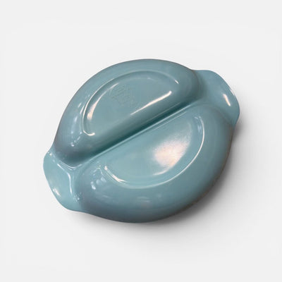 Mid Century Turquoise Melamine Divided Serving Dish by Russel Wright