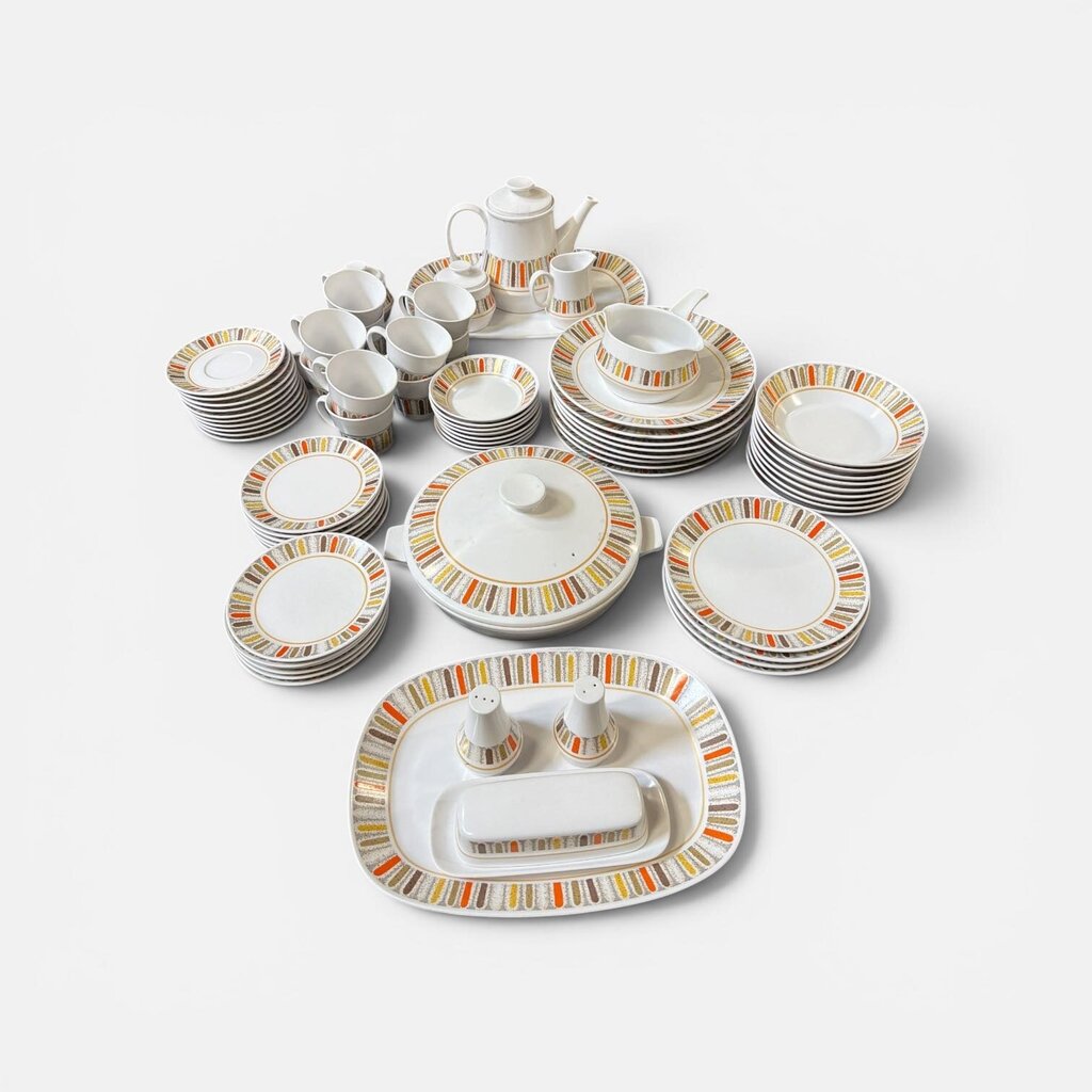 Mid Century Noritake Progression Mardi Gras Dinner Ware 73pcs
