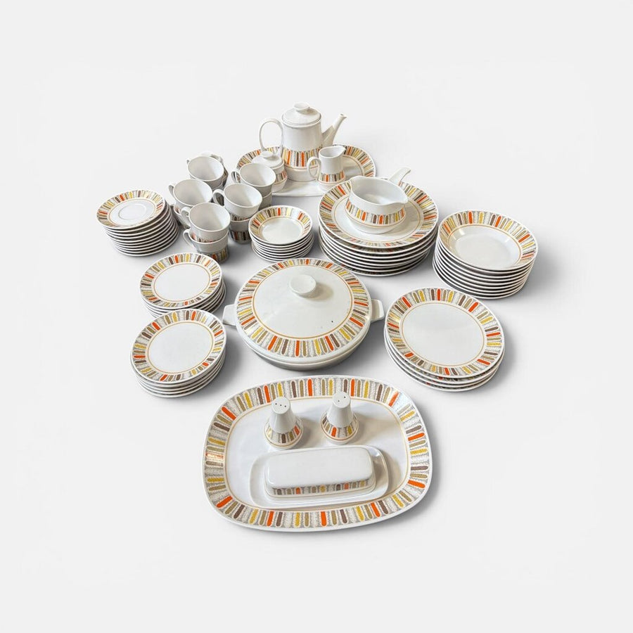 Mid Century Noritake Progression Mardi Gras Dinner Ware 73pcs