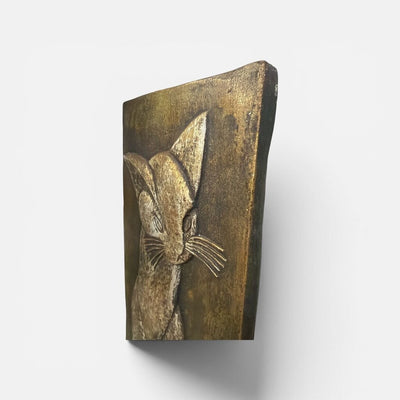Mid Century 60's Pair of Chalkware Siamese Cat's Wall Plaque Art