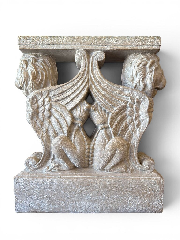 Vintage Griffin Lions Console Table