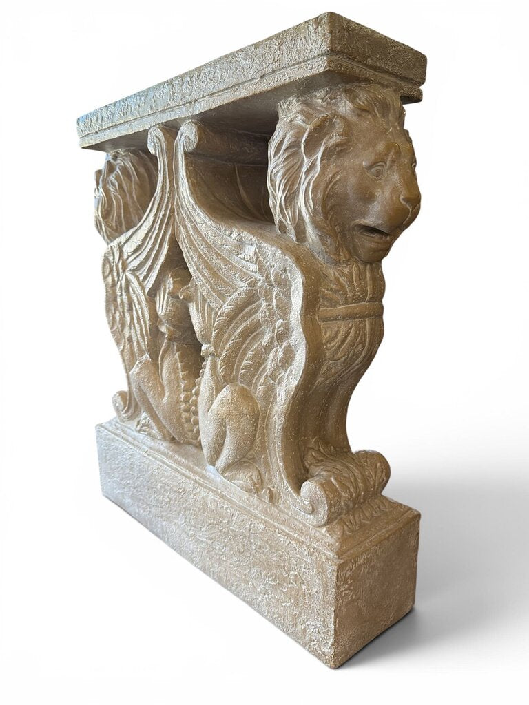Vintage Griffin Lions Console Table