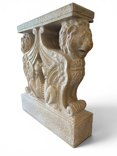 Vintage Griffin Lions Console Table