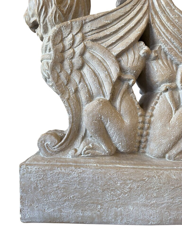 Vintage Griffin Lions Console Table