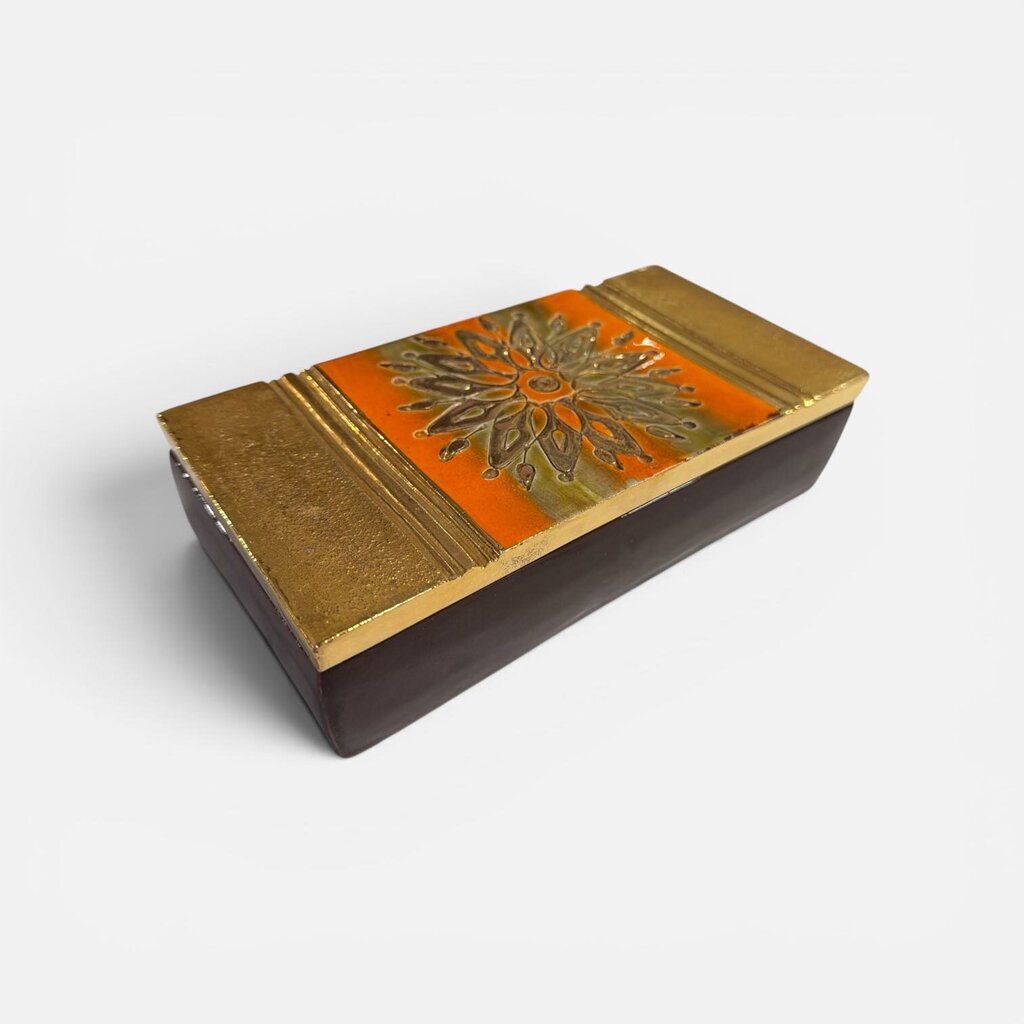 Bitossi Netter Orange Starburst Trinket Box