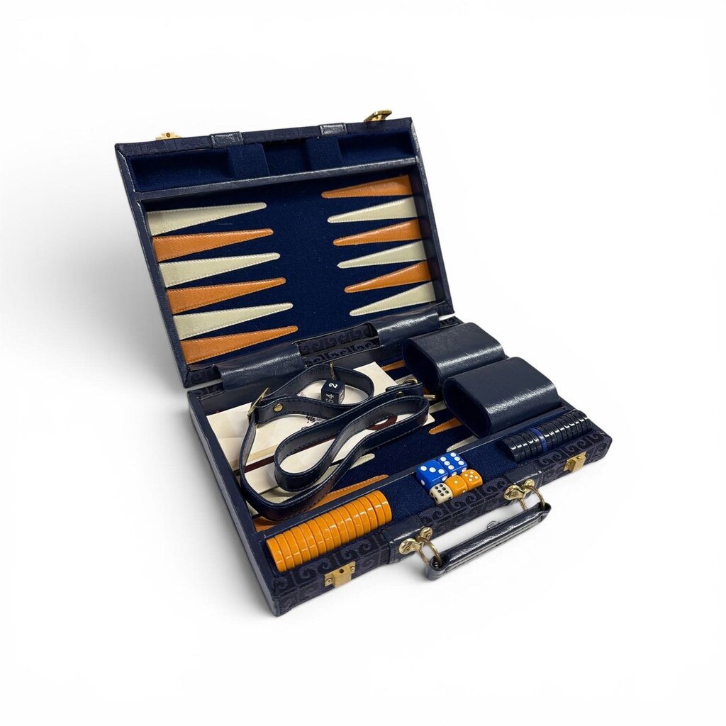Pierre Cardin Mid Century Backgammon BLUE Set