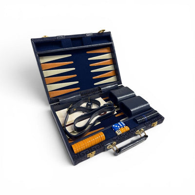 Pierre Cardin Mid Century Backgammon BLUE Set