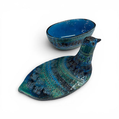 Bitossi Aldo Londi Mid Century Italian Ceramic Covered Bird Container