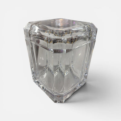 Monumental Heavy Lucite Ice Bucket with Swivel Top - Vintage