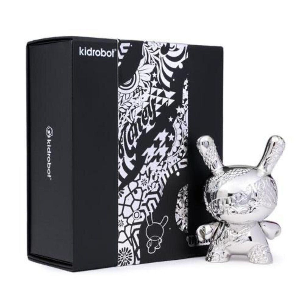 Dunny New Money 5" Metal Art Figure Silver