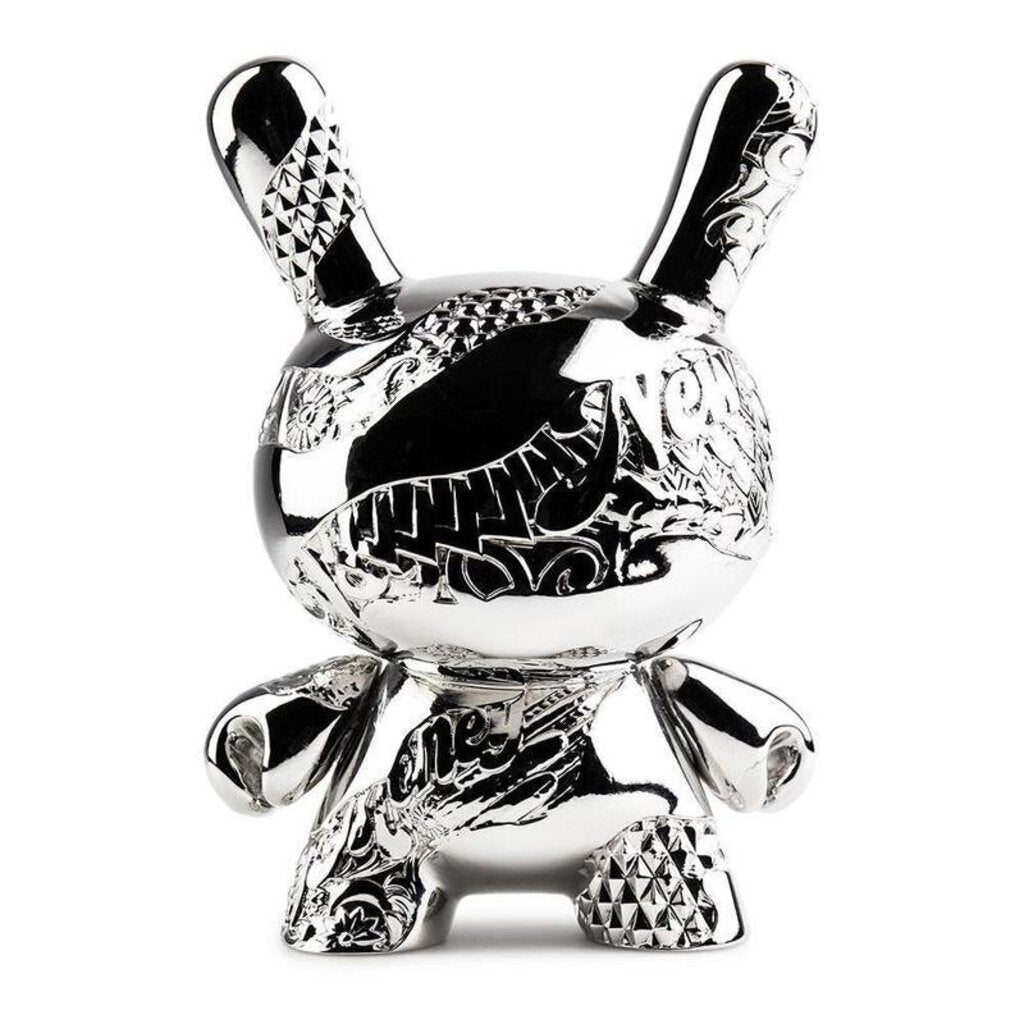 Dunny New Money 5" Metal Art Figure Silver