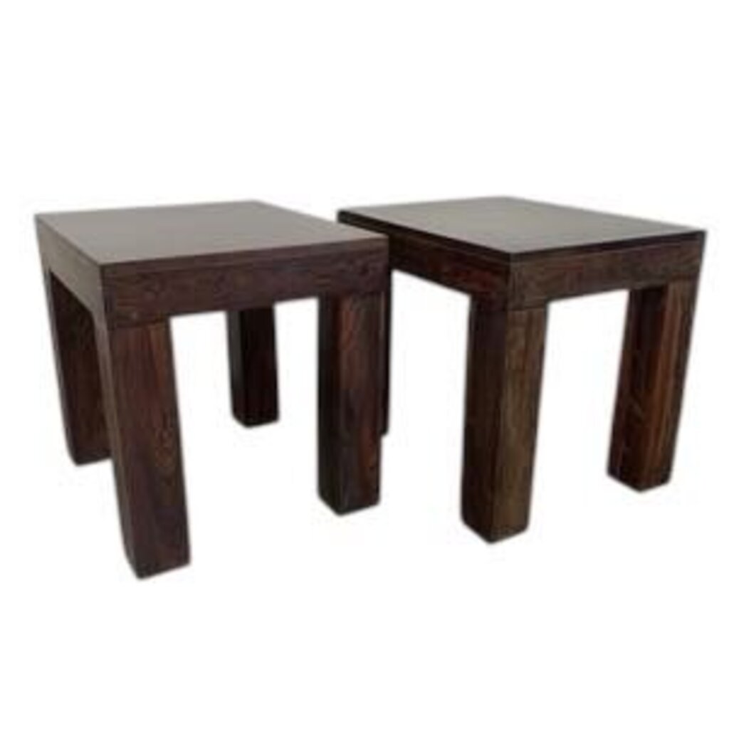 Pair of Don Shoemaker Nesting Tables Solid Rosewood Cocobolo Parquetry
