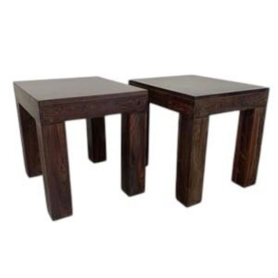 Pair of Don Shoemaker Nesting Tables Solid Rosewood Cocobolo Parquetry (Set of 2)