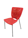 Set of 3 Red Woven Dining Chairs (Set of 3)