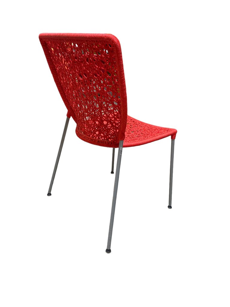 Set of 3 Red Woven Dining Chairs (Set of 3)